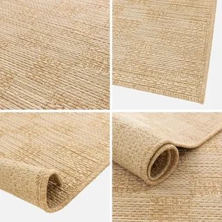 Tapete Juta Natural Xadrez Interior Exterior Resistente UV 120x170cm