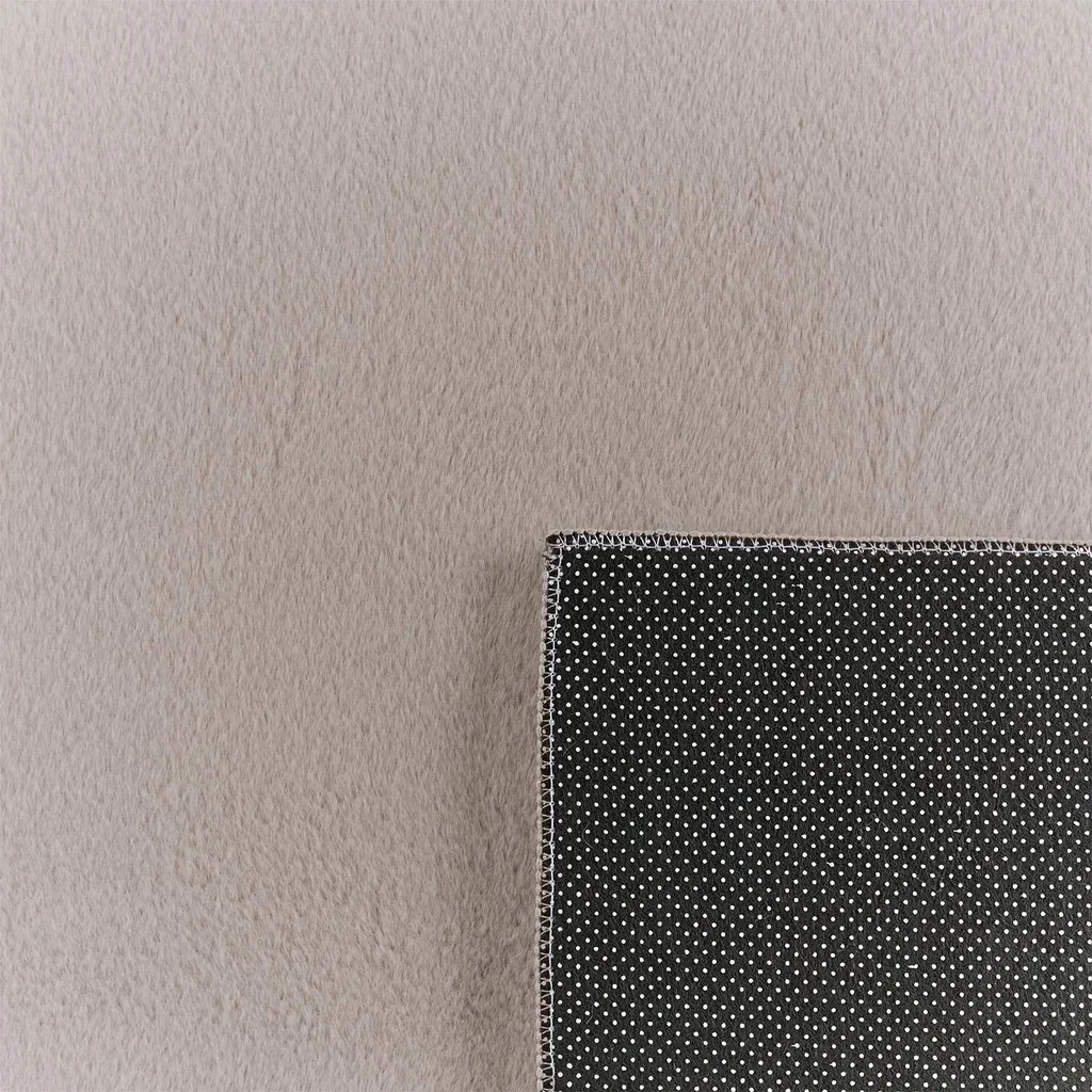 Ultra-soft non-slip solid gray indoor rug Oscaria machine washable