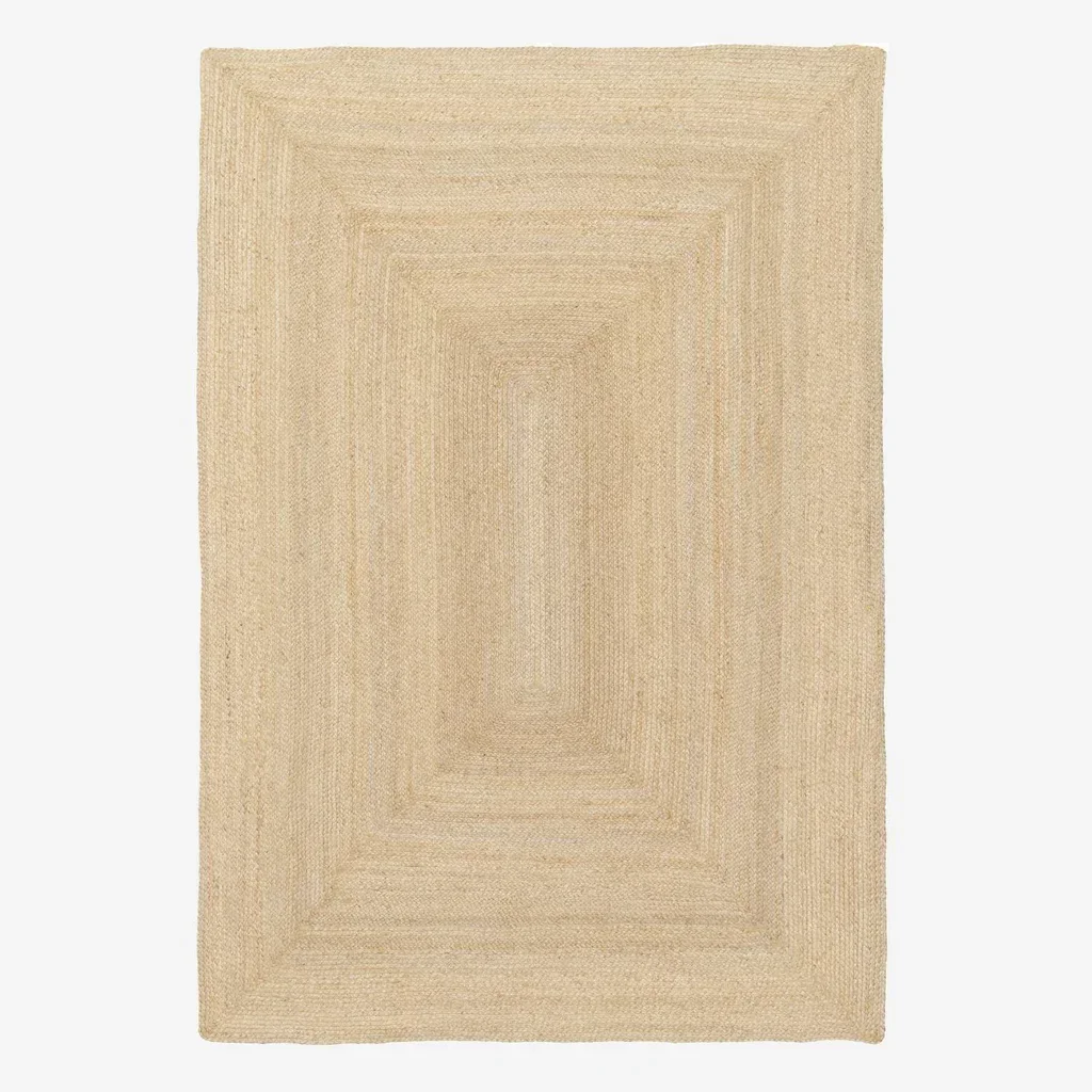 Tapis Padma en jute naturelle tissé main pour salon bohème