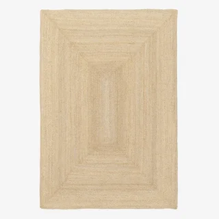 Tapis Padma en jute naturelle tissé main pour salon bohème