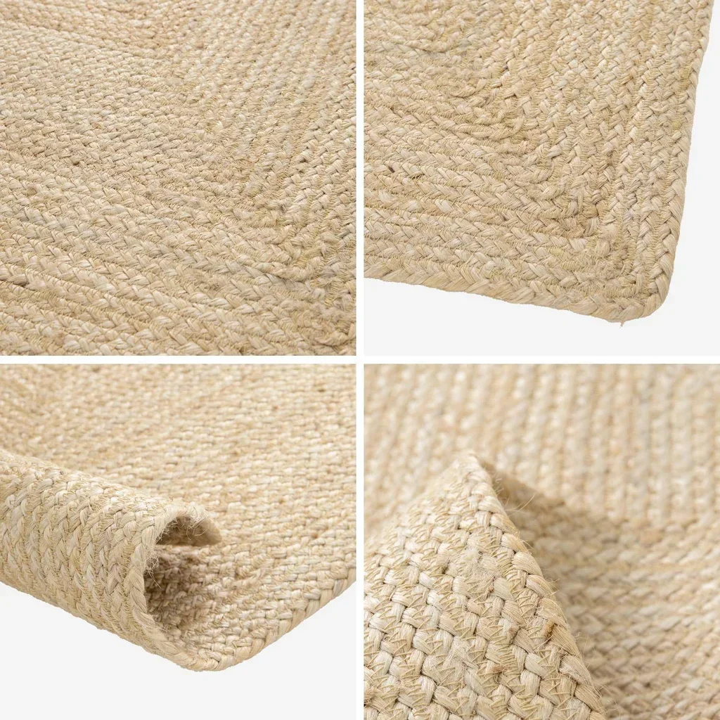 Tapis jute naturel Padma écologique résistant intérieur bohème