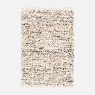 Tapete shaggy Richie com padrão salpicado cru 120x170 cm com franjas suaves