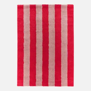 Tappeto interno Pablo righe rosse e rosa - Decorazione calda soggiorno camera da letto