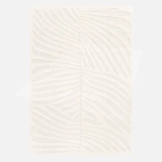 Tappeto interno color ecru con rilievo vegetale stile scandinavo Lily