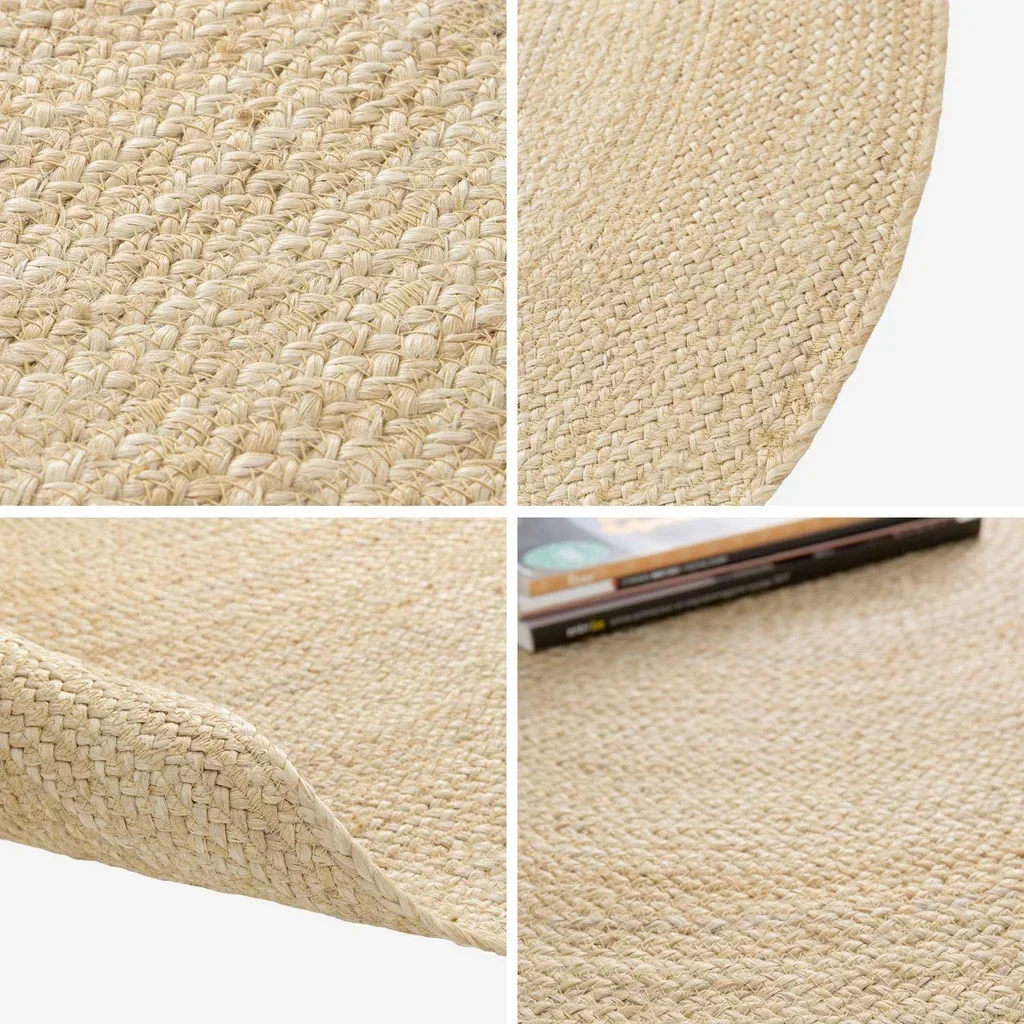 Tapis rond Padma en jute naturelle - style bohème intérieur