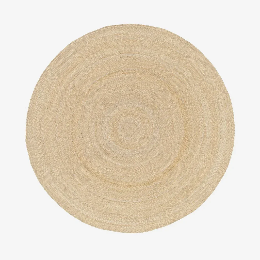 Tapis rond Padma en jute naturelle - style bohème intérieur