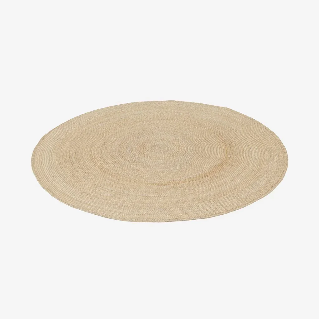 Tapis rond Padma en jute naturelle - style bohème intérieur