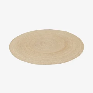 Tapis rond Padma en jute naturelle - style bohème intérieur