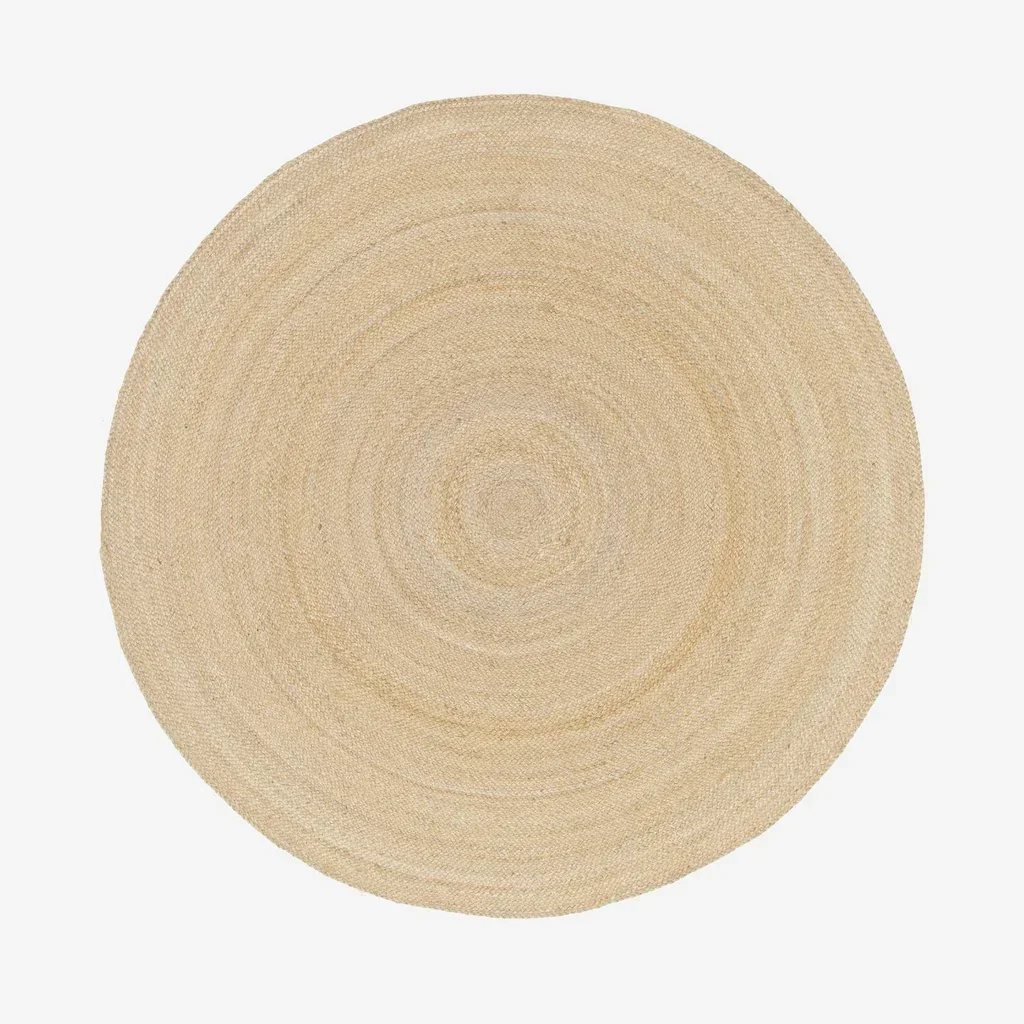 Tapis rond jute naturelle Padma intérieur bohème chaleureux durable