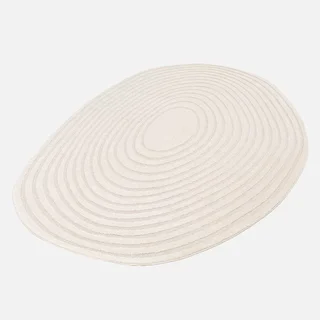 Tapis salon design galets empilés tons crème beige Amanda