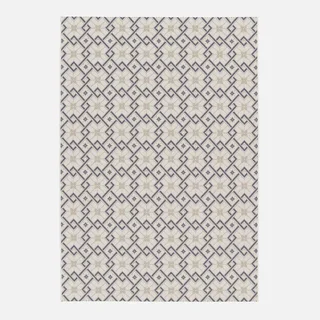 Tappeto vintage Angie beige crema blu a quadri interno esterno