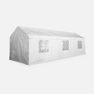 Tente de réception 3x9m 27m² Burdigala - Structure acier avec fenêtres et rideaux latéraux