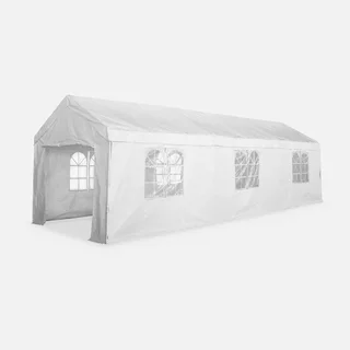 Tente de réception 3x9m 27m² Burdigala - Structure acier avec fenêtres et rideaux latéraux