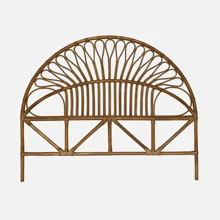 Cabeceira Rattan Escuro Vintage Estilo Exótico Malaca - Vime Cama