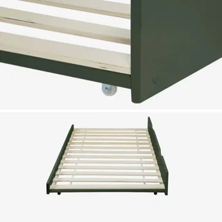Gaveta cama infantil pinho natural com rodízios Roya