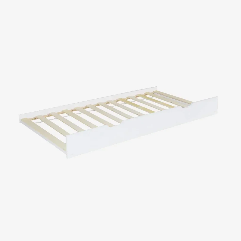 Gaveta cama infantil pinho natural com rodízios Roya