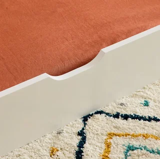 Gaveta cama infantil pinho natural com rodízios Roya