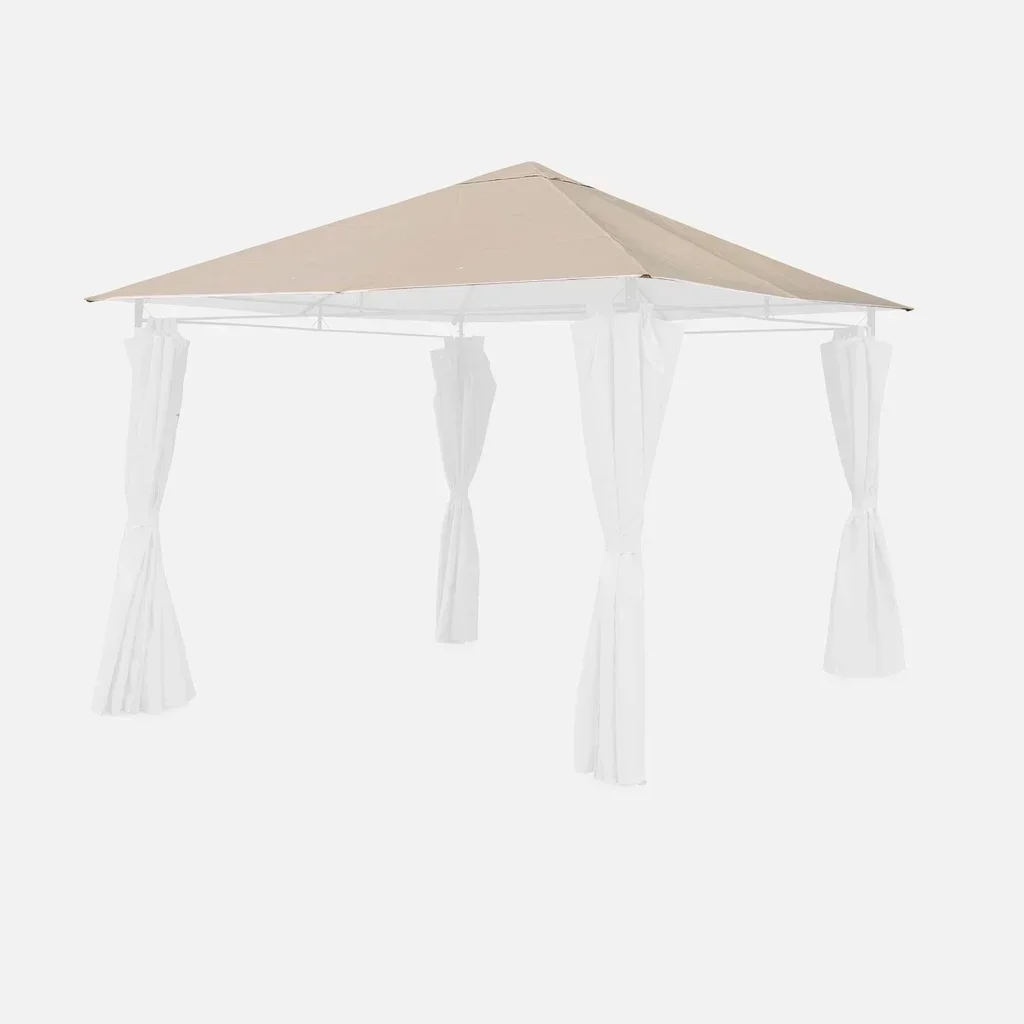 Toile de toit tonnelle 3x3m polyester UV imperméable - Elusa sweeek