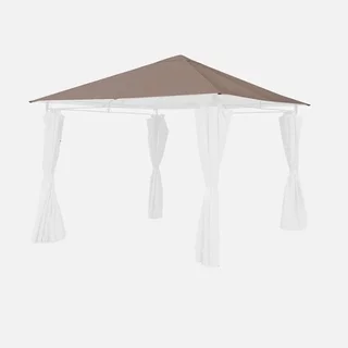 Toile de toit tonnelle 3x3m polyester protection UV imperméable Elusa