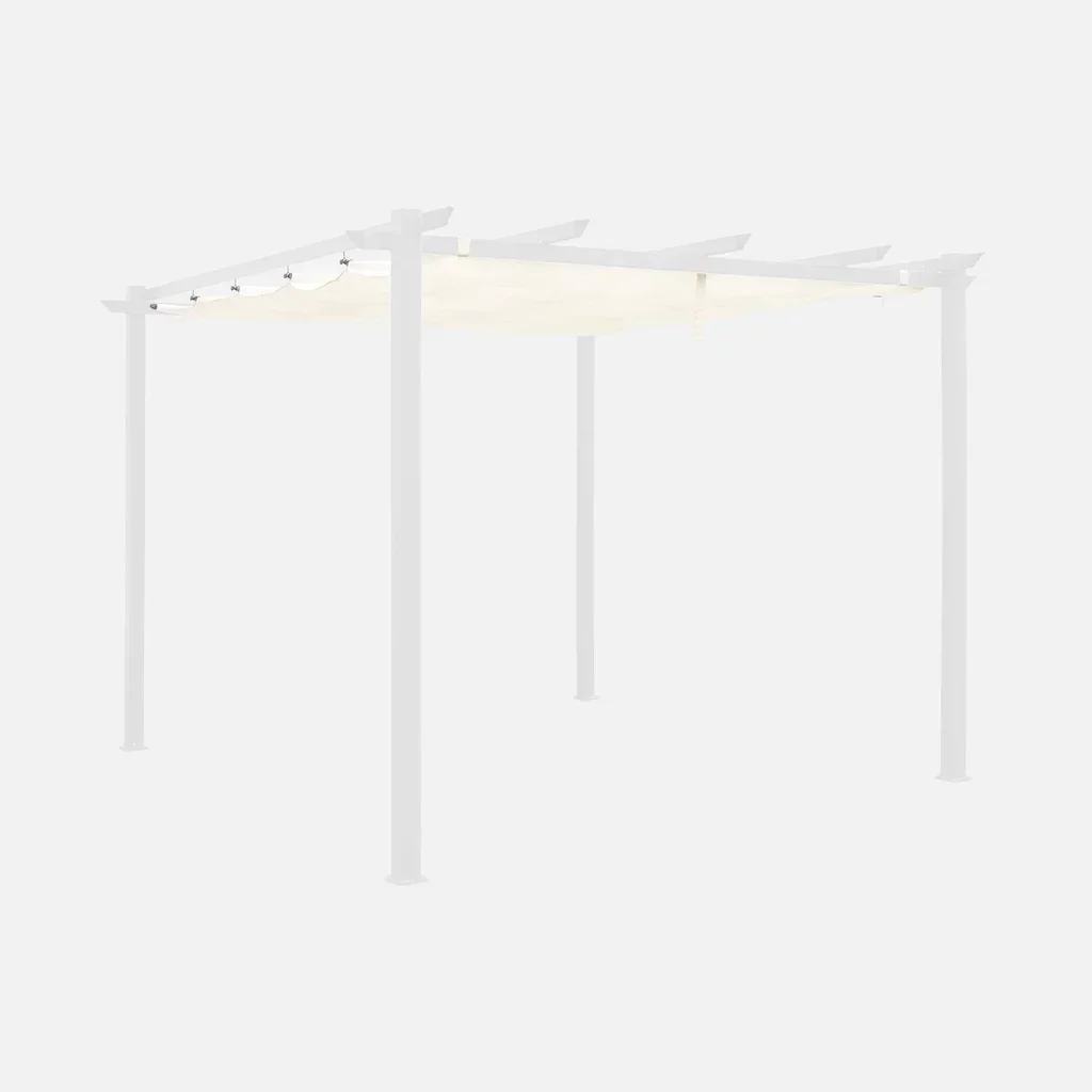Toile d'ombrage pergola 3x3 m Isla coulissante déperlante jardin terrasse