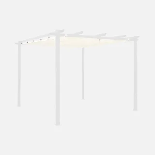 Toile d'ombrage pergola 3x3 m Isla coulissante déperlante jardin terrasse