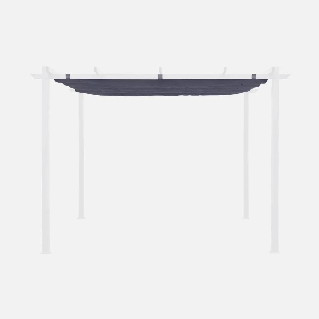 Toile d'ombrage coulissante 3x3 m pour pergola Isla - protection solaire et déperlante