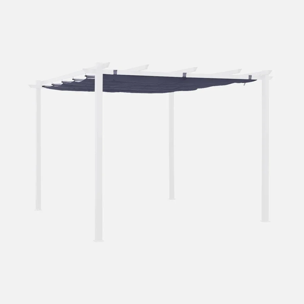 Toile d'ombrage coulissante 3x3 m pour pergola Isla - protection solaire et déperlante