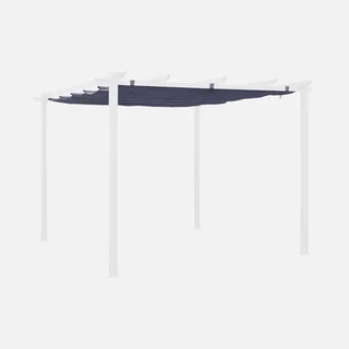 Toile d'ombrage coulissante 3x3 m pour pergola Isla - protection solaire et déperlante