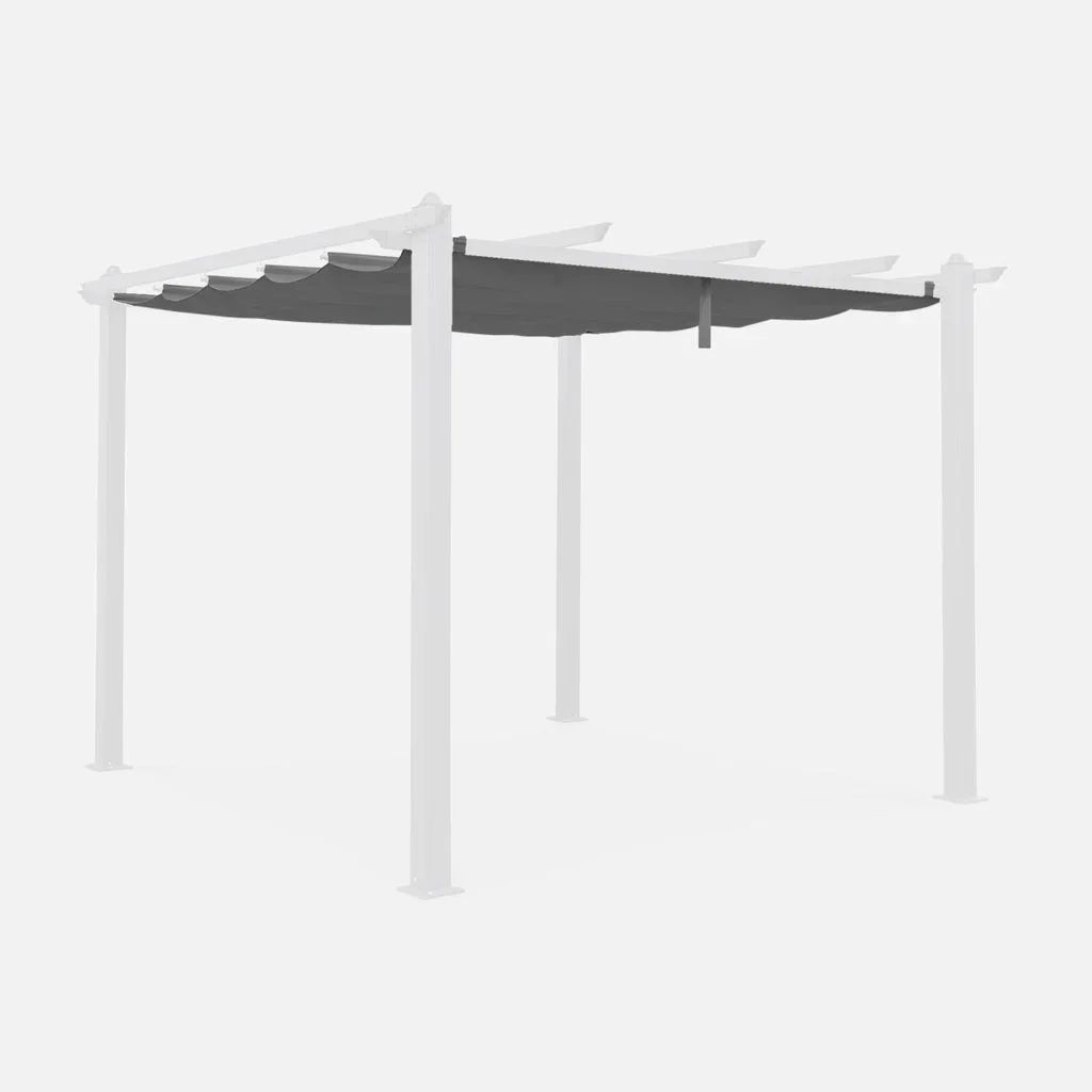 Toile d'ombrage pergola 3x3m déperlante terrasse Condate