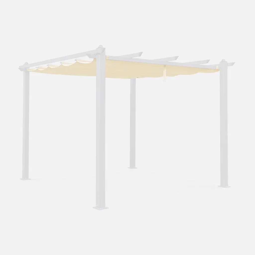 Toile d'ombrage pergola 3x3m déperlante protection solaire terrasse Condate