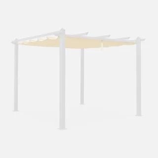 Toile d'ombrage pergola 3x3m déperlante protection solaire terrasse Condate