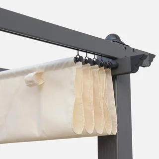 Toile d'ombrage pergola 3x3m déperlante protection solaire terrasse Condate