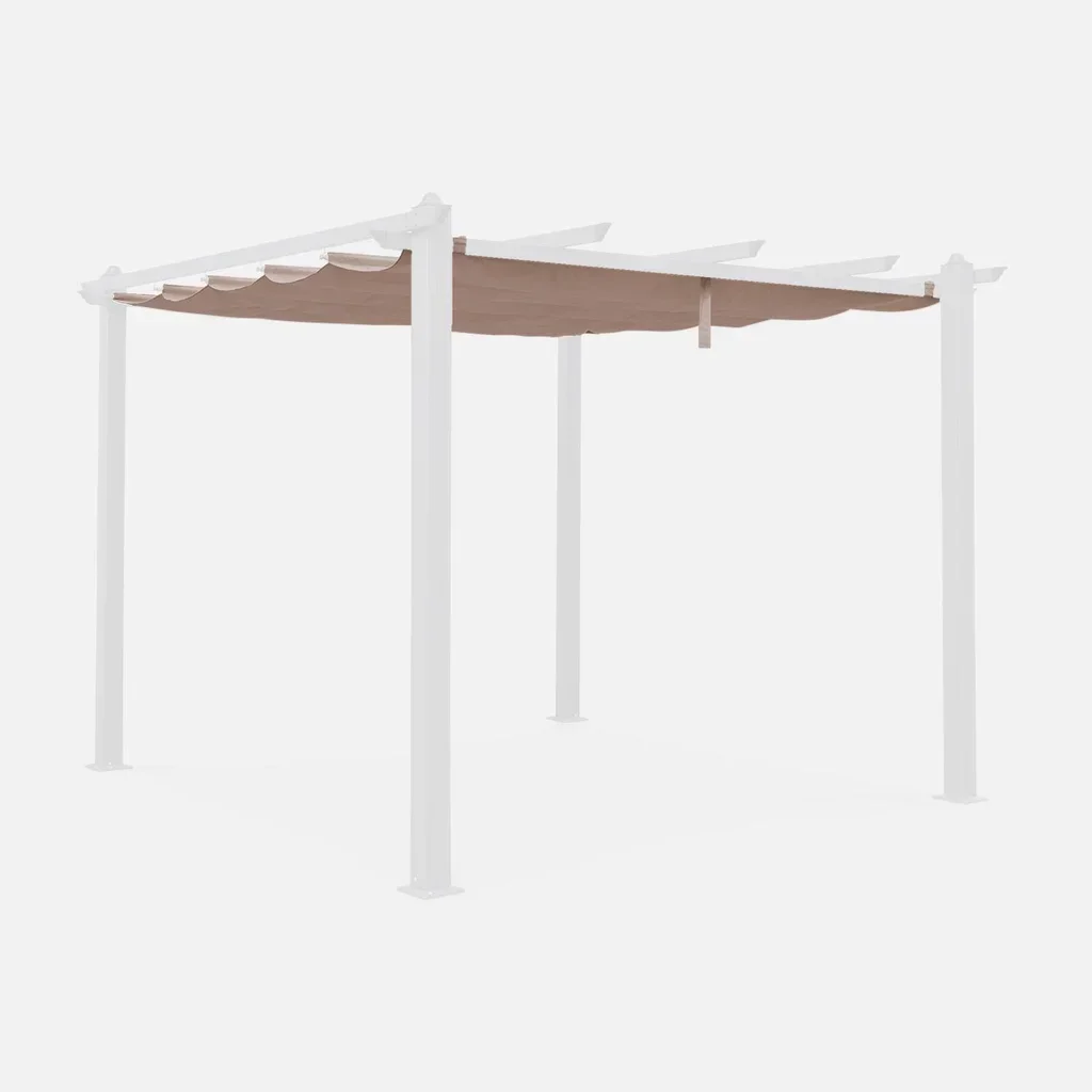 Toile d'ombrage pergola 3x3m Condate déperlante coulissante terrasse