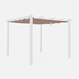 Toile d'ombrage pergola 3x3m Condate déperlante coulissante terrasse