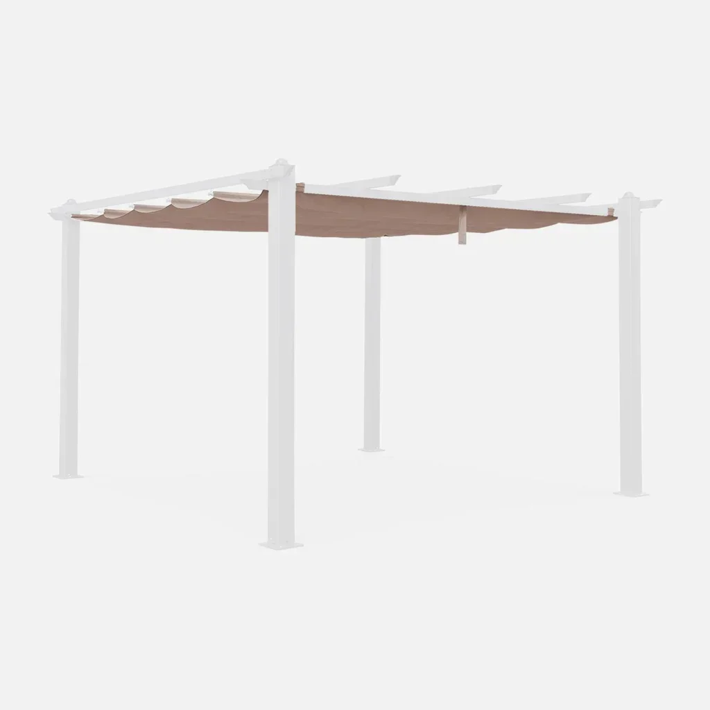 Toile d'ombrage pergola 3x4m polyester déperlante coulissante terrasse
