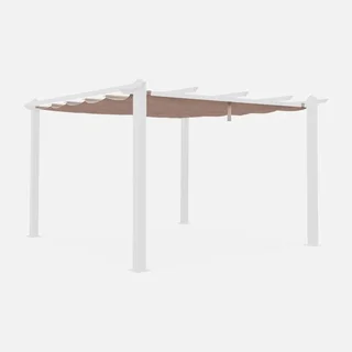 Toile d'ombrage pergola 3x4m polyester déperlante coulissante terrasse