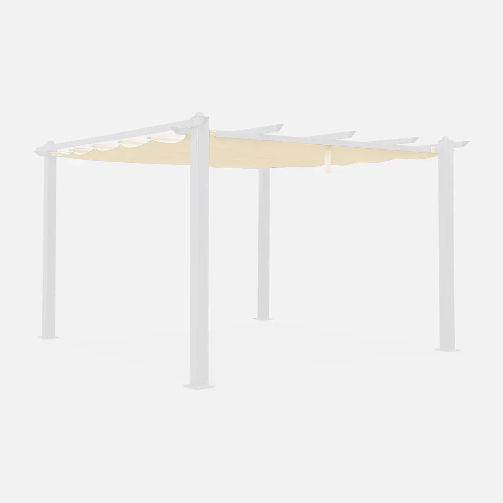 Toile d'ombrage pergola 3x4m coulissante déperlante terrasse Condate