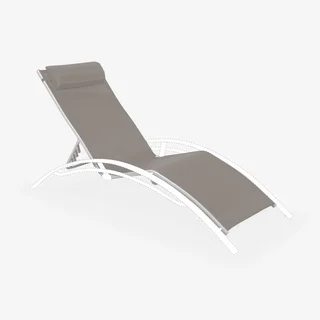 Toile de rechange textilène gris pour chaise longue Louisa - 6 positions