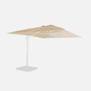 Toile de rechange parasol Wimereux 3x4 m polyester UPF 30+ anti-vent hydrofuge