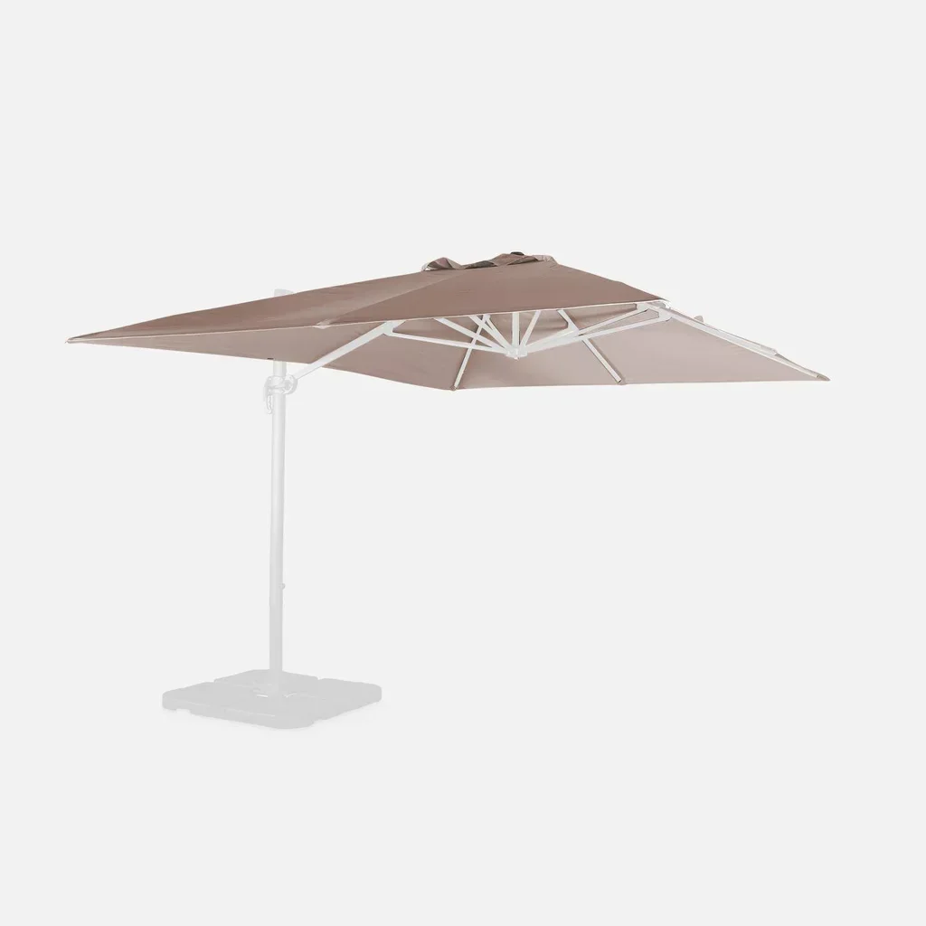 Toile de rechange parasol Wimereux 3x4m polyester 240g/m² UPF 30+