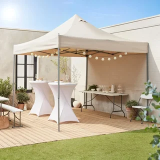 Tonnelle pliante 3x3m structure pop-up acier toile déperlante 208g/m²