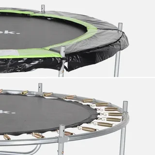 Trampoline Cassiopée Ø180 cm gris avec filet de sécurité intégré pour enfants