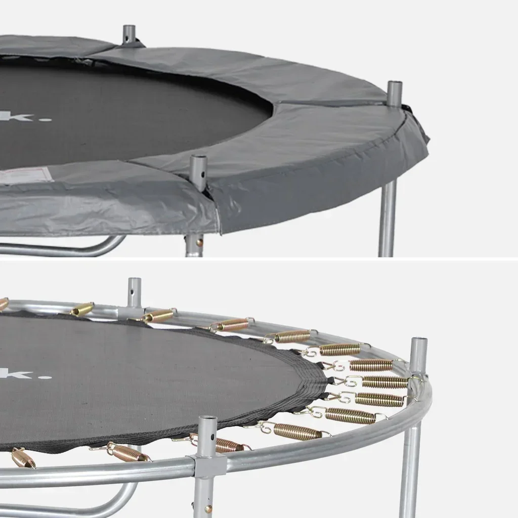 Trampoline Cassiopée Ø180 cm avec filet de sécurité intégré gris