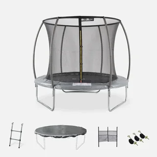Cama Elástica de 250 cm con Red de Seguridad Interior y Kit Completo para Familia