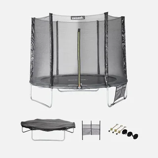 Trampoline jardin Ø250cm avec filet sécurité et kit accessoires complet