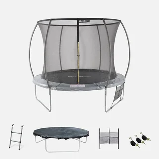 Trampolino Ø305 cm con Rete di Sicurezza Interna e Accessori Completi - Tappeto Elastico da Giardino 3m