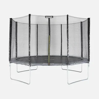 Trampoline 370 cm Saturne avec filet de sécurité 1,80 m et coussin protection 28 cm