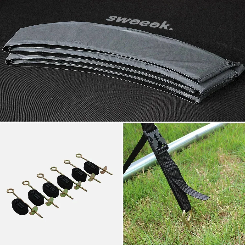 Trampoline 430 cm avec filet de sécurité intérieur et pack accessoires complet