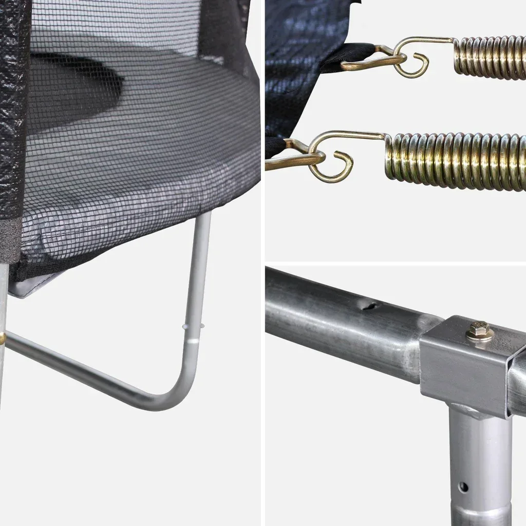 Trampoline extérieur 305 cm avec filet de sécurité - Mars Gris