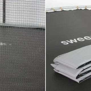 Trampoline extérieur 305 cm avec filet de sécurité - Mars Gris